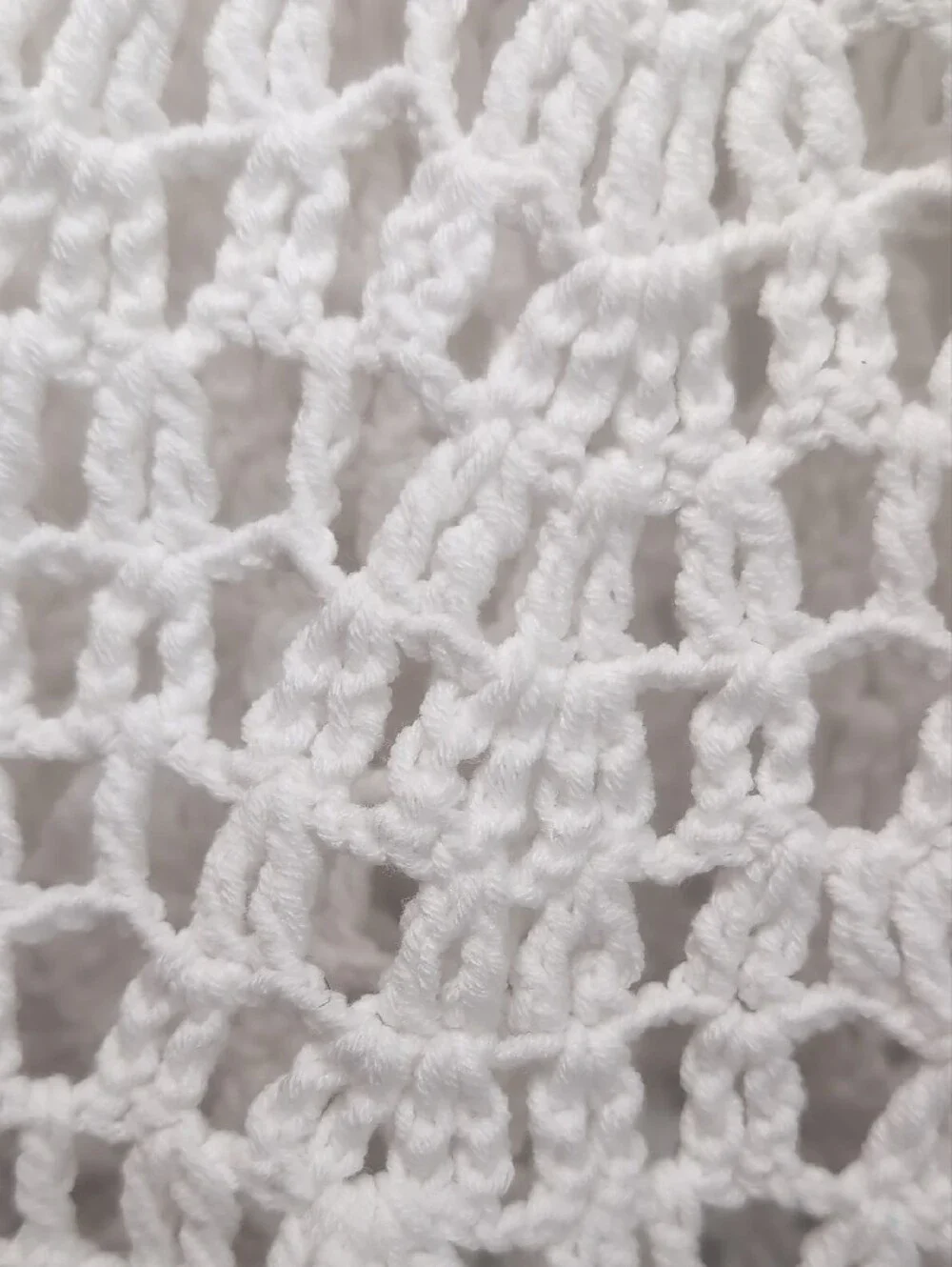 Beehive Crochet Art White Crochet Tank Top Handmade New
